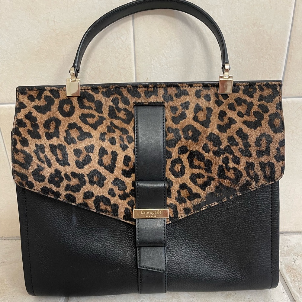 Kate Spade cheetah/black bag